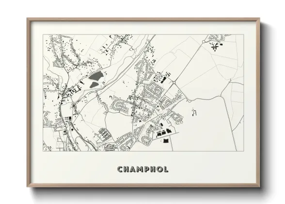 Une affiche de carte sur Champhol