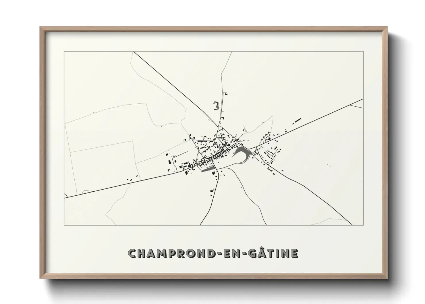 Un poster carteChamprond-en-Gâtine