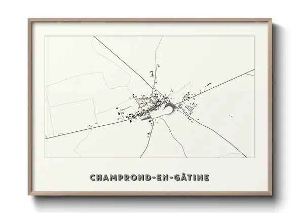 Une affiche de carte sur Champrond-en-Gâtine