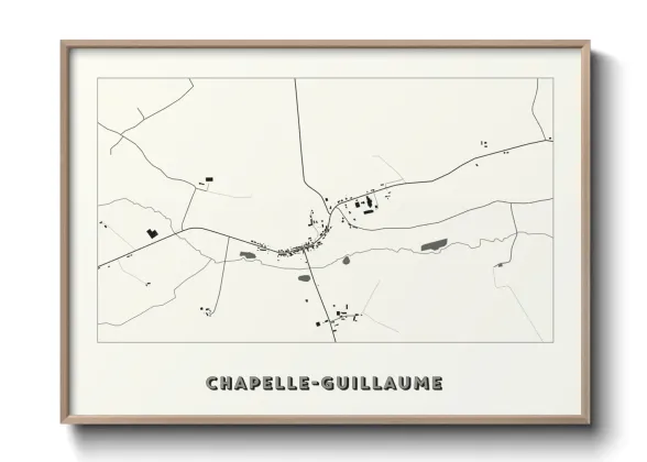 Une affiche de carte sur Chapelle-Guillaume