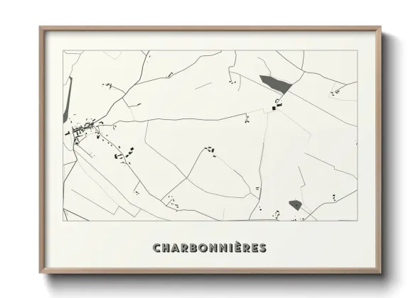 Une affiche de carte sur Charbonnières