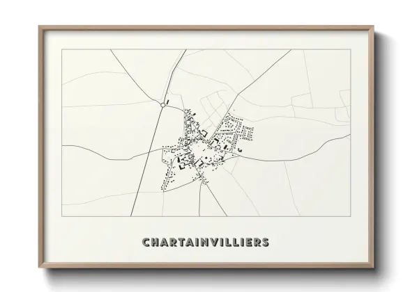 Une affiche de carte sur Chartainvilliers