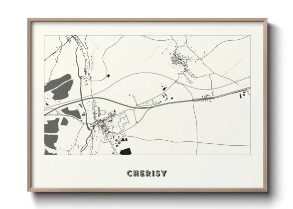 Une affiche de carte sur Cherisy
