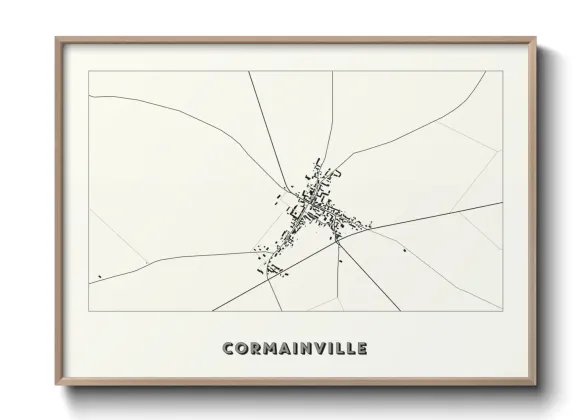 Une affiche de carte sur Cormainville