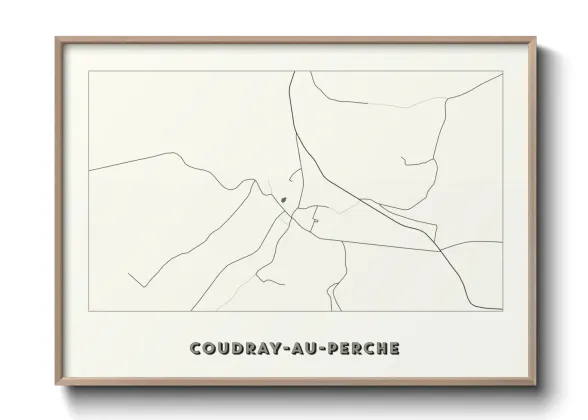 Une affiche de carte sur Coudray-au-Perche