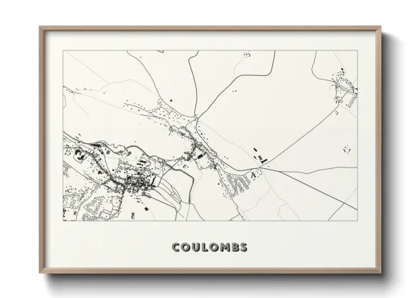 Une affiche de carte sur Coulombs