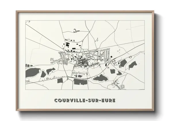 Une affiche de carte sur Courville-sur-Eure