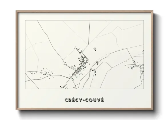 Une affiche de carte sur Crécy-Couvé