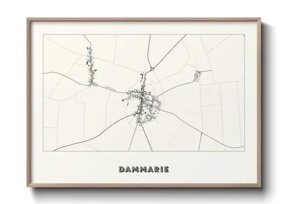 Une affiche de carte sur Dammarie