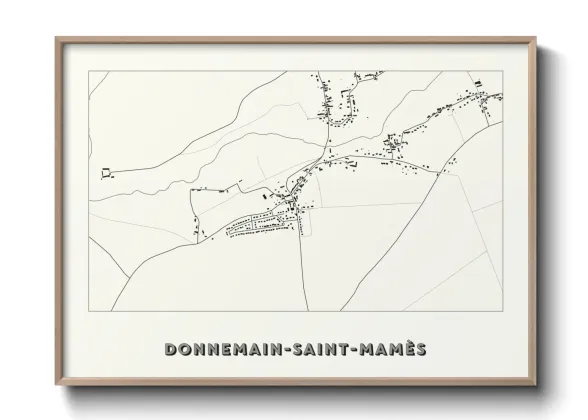 Une affiche de carte sur Donnemain-Saint-Mamès