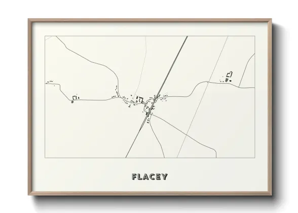 Une affiche de carte sur Flacey