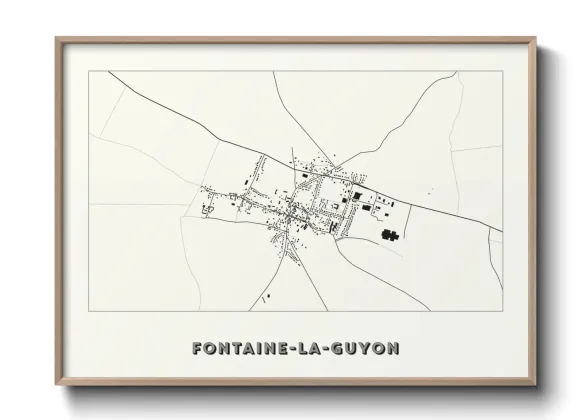 Une affiche de carte sur Fontaine-la-Guyon