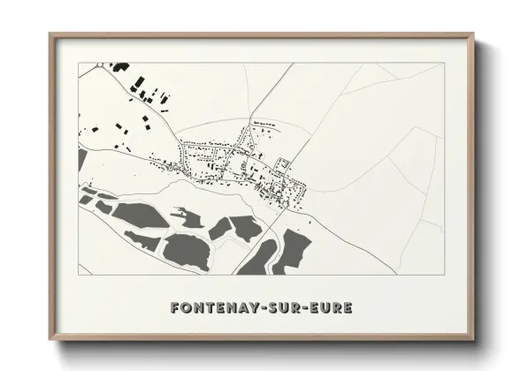 Une affiche de carte sur Fontenay-sur-Eure