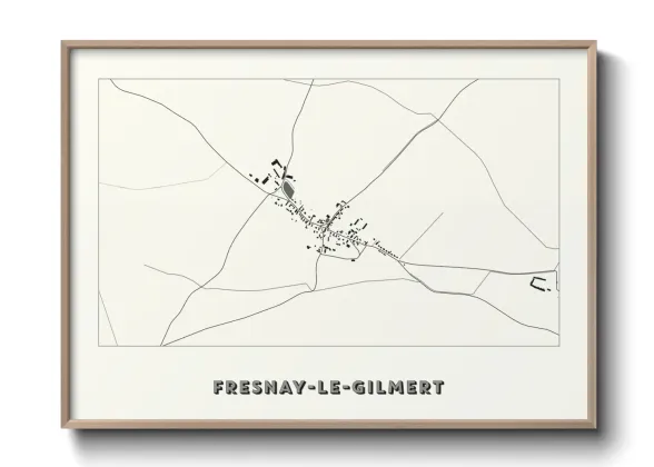 Une affiche de carte sur Fresnay-le-Gilmert
