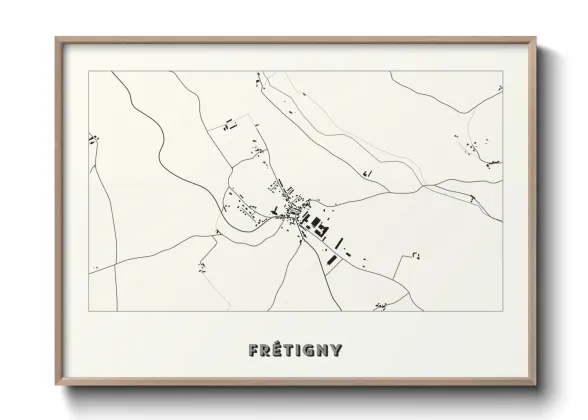 Une affiche de carte sur Frétigny