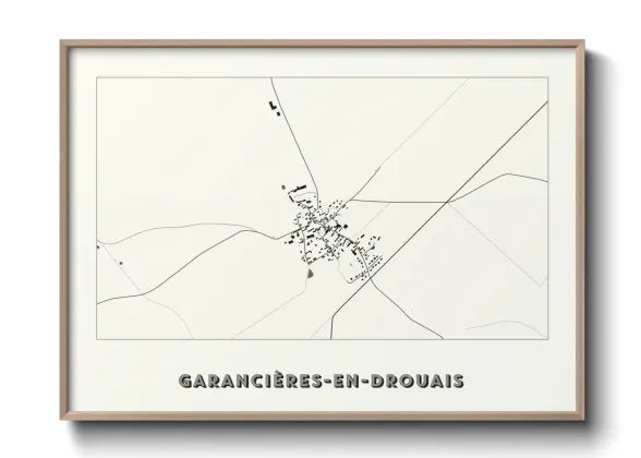 Une affiche de carte sur Garancières-en-Drouais