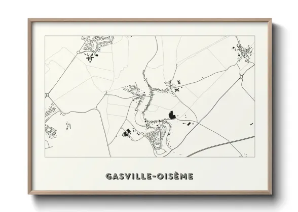 Une affiche de carte sur Gasville-Oisème