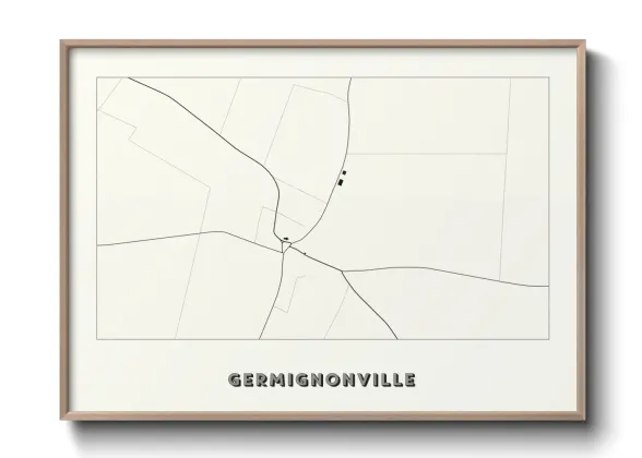 Une affiche de carte sur Germignonville