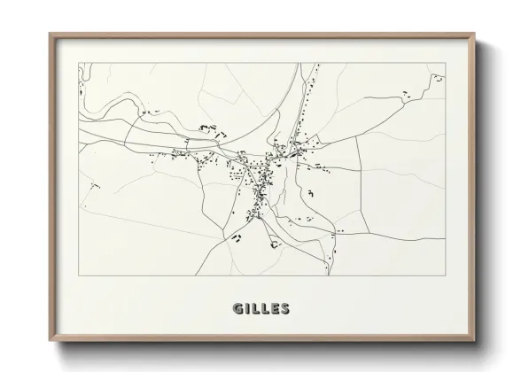 Une affiche de carte sur Gilles