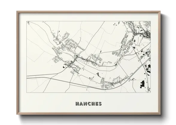Une affiche de carte sur Hanches