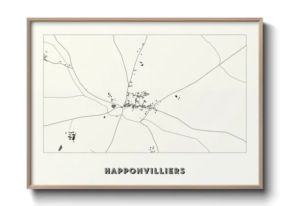 Une affiche de carte sur Happonvilliers