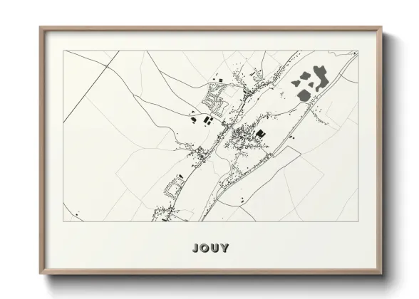 Une affiche de carte sur Jouy