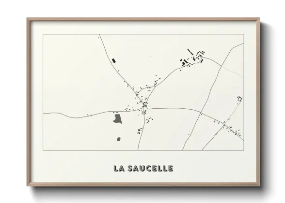 Une affiche de carte sur La Saucelle