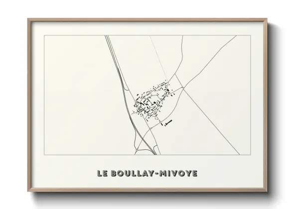 Une affiche de carte sur Le Boullay-Mivoye