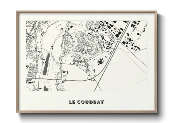 Une affiche de carte sur Le Coudray