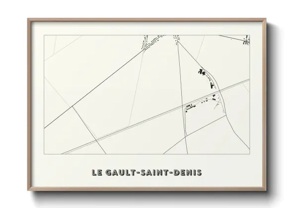 Une affiche de carte sur Le Gault-Saint-Denis