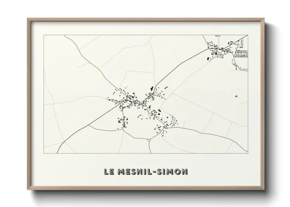 Une affiche de carte sur Le Mesnil-Simon