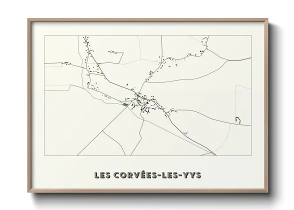 Une affiche de carte sur Les Corvées-les-Yys