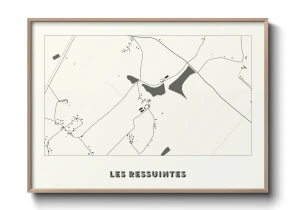 Une affiche de carte sur Les Ressuintes