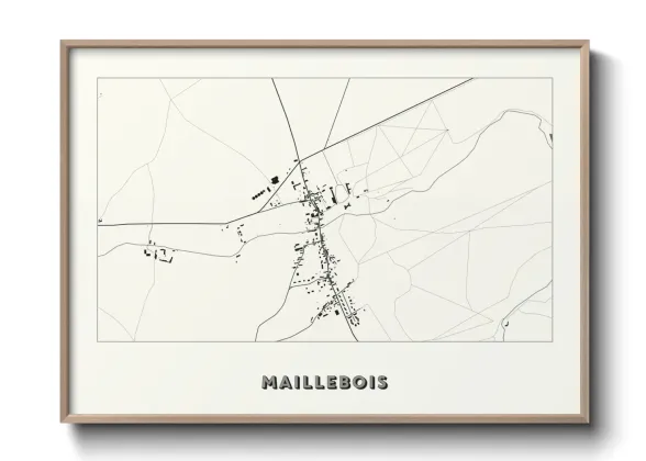 Une affiche de carte sur Maillebois