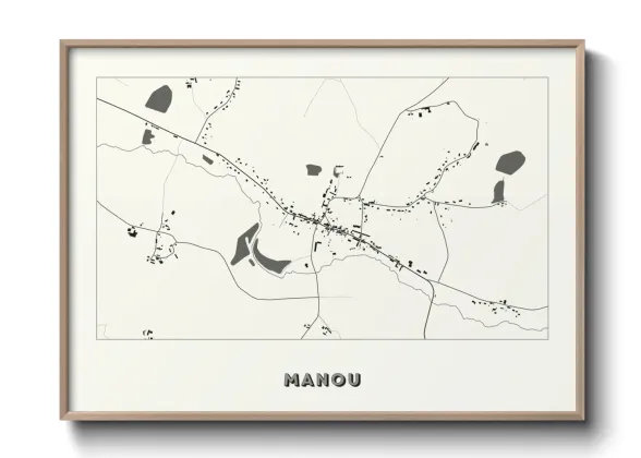 Une affiche de carte sur Manou