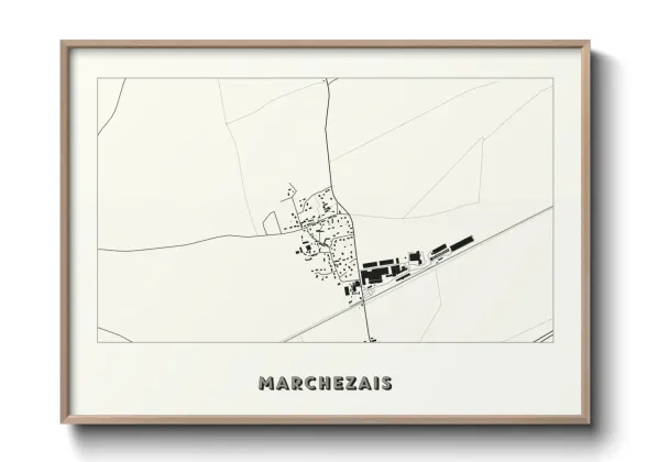 Une affiche de carte sur Marchezais