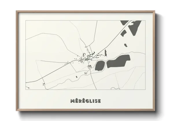 Une affiche de carte sur Méréglise