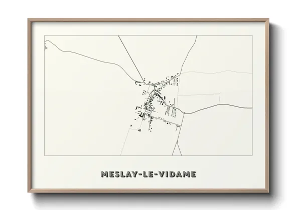 Une affiche de carte sur Meslay-le-Vidame