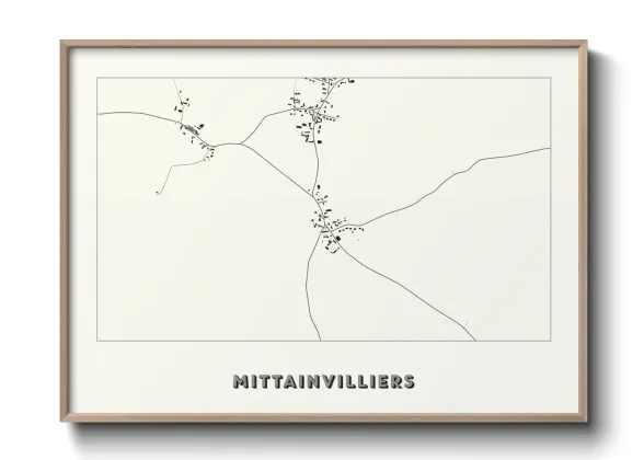 Une affiche de carte sur Mittainvilliers