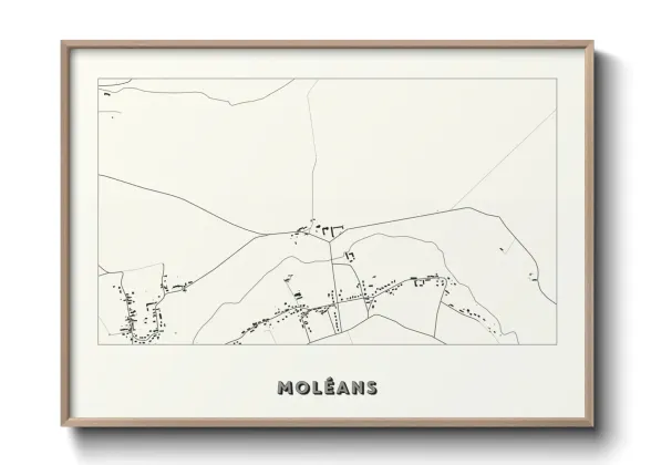 Une affiche de carte sur Moléans