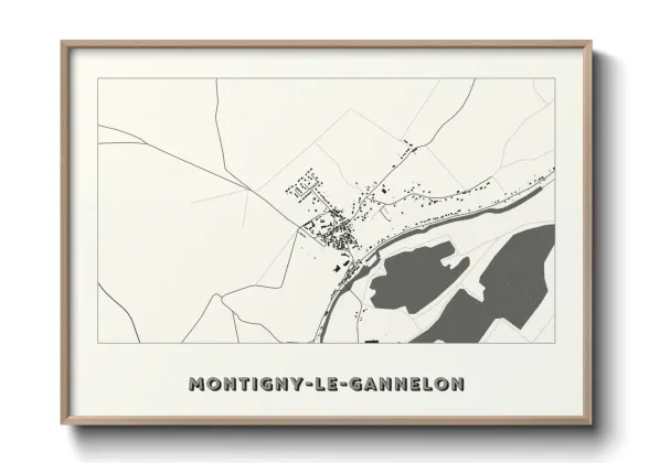 Une affiche de carte sur Montigny-le-Gannelon