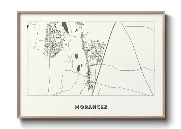 Une affiche de carte sur Morancez
