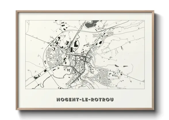 Une affiche de carte sur Nogent-le-Rotrou