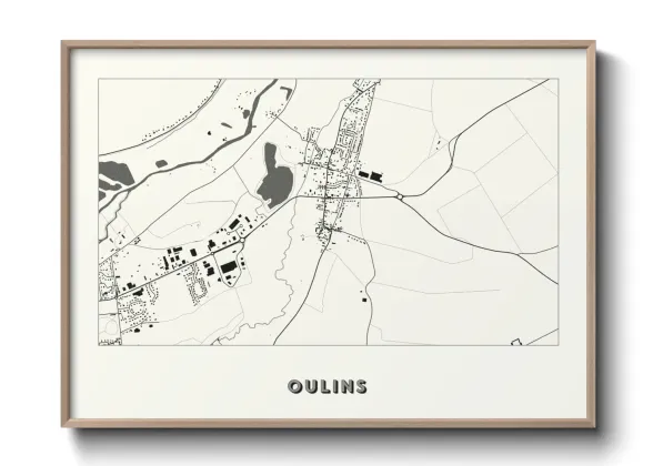 Une affiche de carte sur Oulins