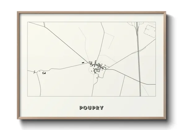 Une affiche de carte sur Poupry
