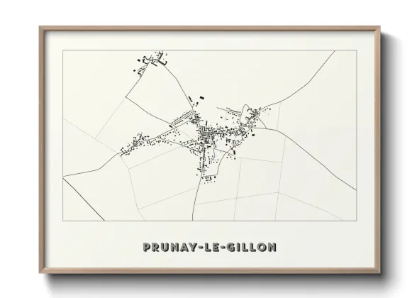Une affiche de carte sur Prunay-le-Gillon