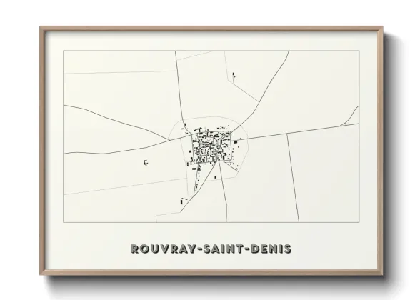 Une affiche de carte sur Rouvray-Saint-Denis