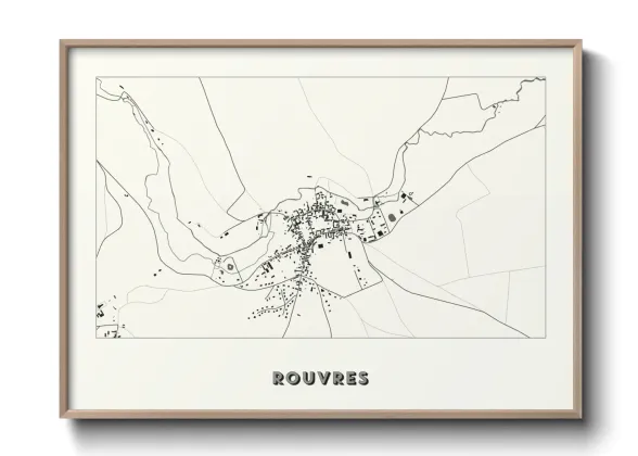 Une affiche de carte sur Rouvres