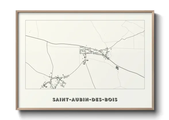 Une affiche de carte sur Saint-Aubin-des-Bois