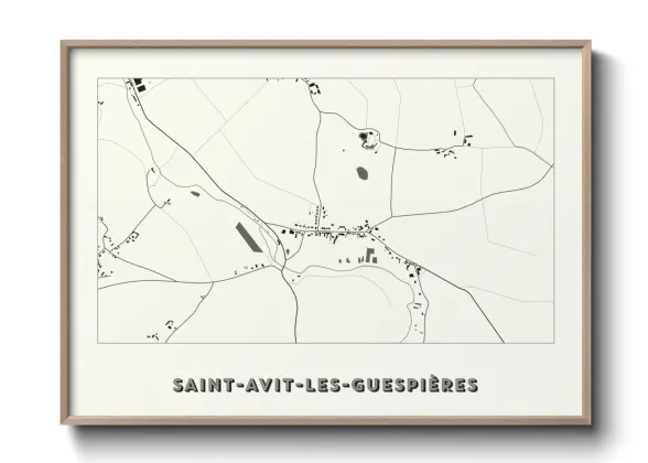 Une affiche de carte sur Saint-Avit-les-Guespières